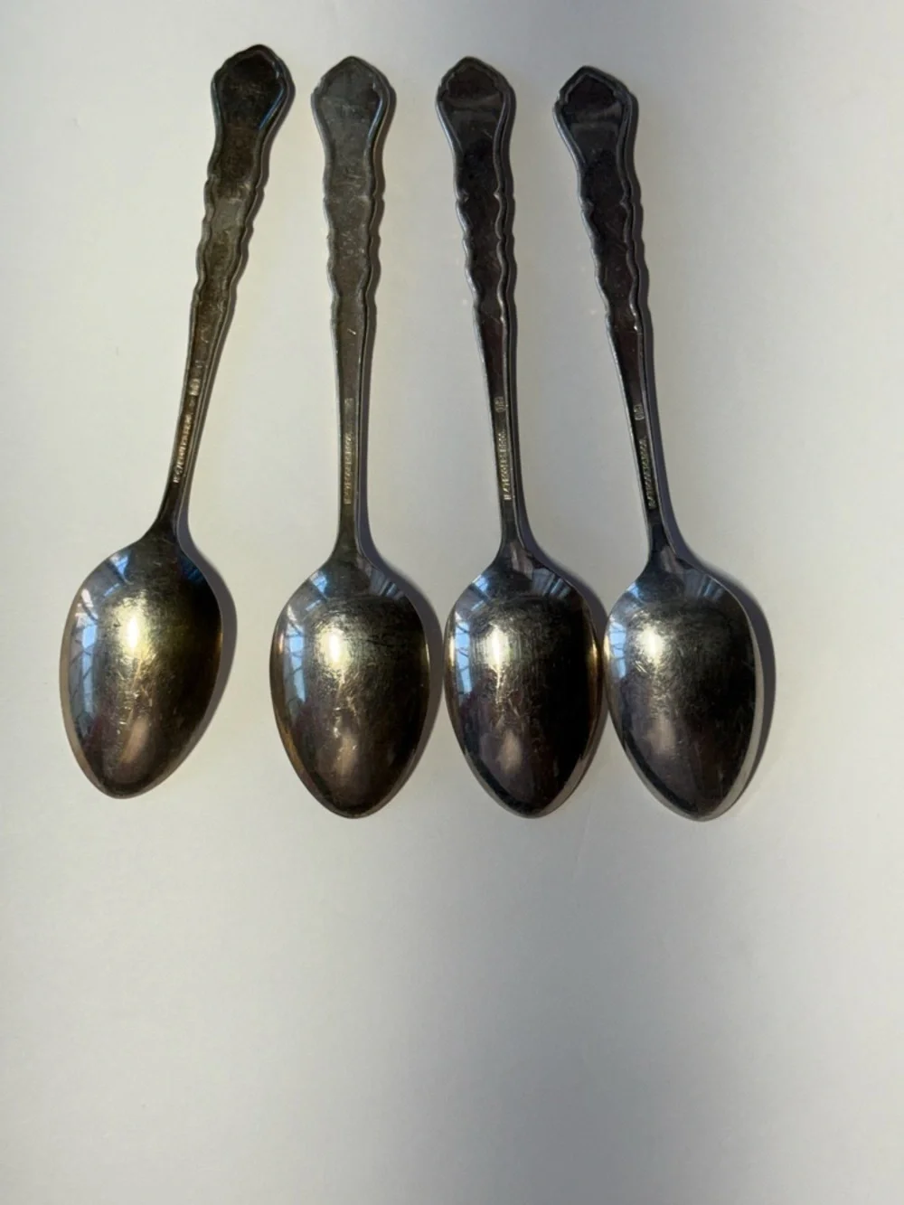 Vintage Silver-Tone Kitchen Scissors and Teaspoons Set - Silver